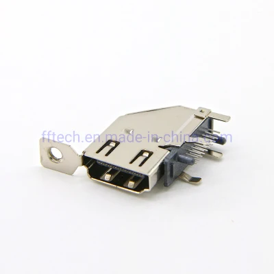 Venda quente DIP horizontal através do tipo de furo Conector de receptáculo HDMI HDMI 2.0 com flange